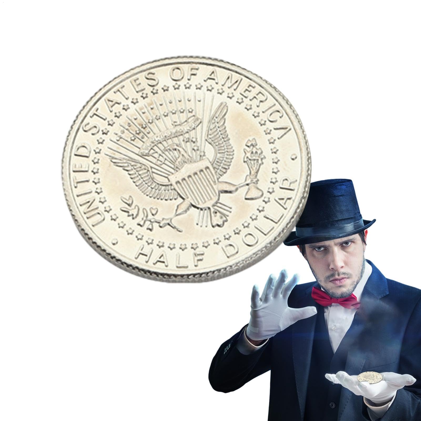 Amazon.co.jp: マジッ クコイン 直径3cm両面付きハーフダラーコイン,演劇用マジッ クアクセサリー、マジッ  ク小道具、クリエイティブギフト、いたずら小道具、子供のおもちゃ魔法の小道具 アクセサリー コインの出現/消えるコインマジッ クパフォーマンスに使用 :  おもちゃ