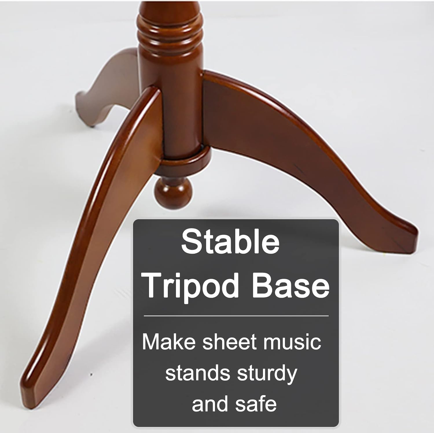 Heavy Duty Sheet Music Stand Wood, Violin Guitar Instrument Book, Bedroom Stage Studios, Players Beginners Boys Girls (Color : Brown)