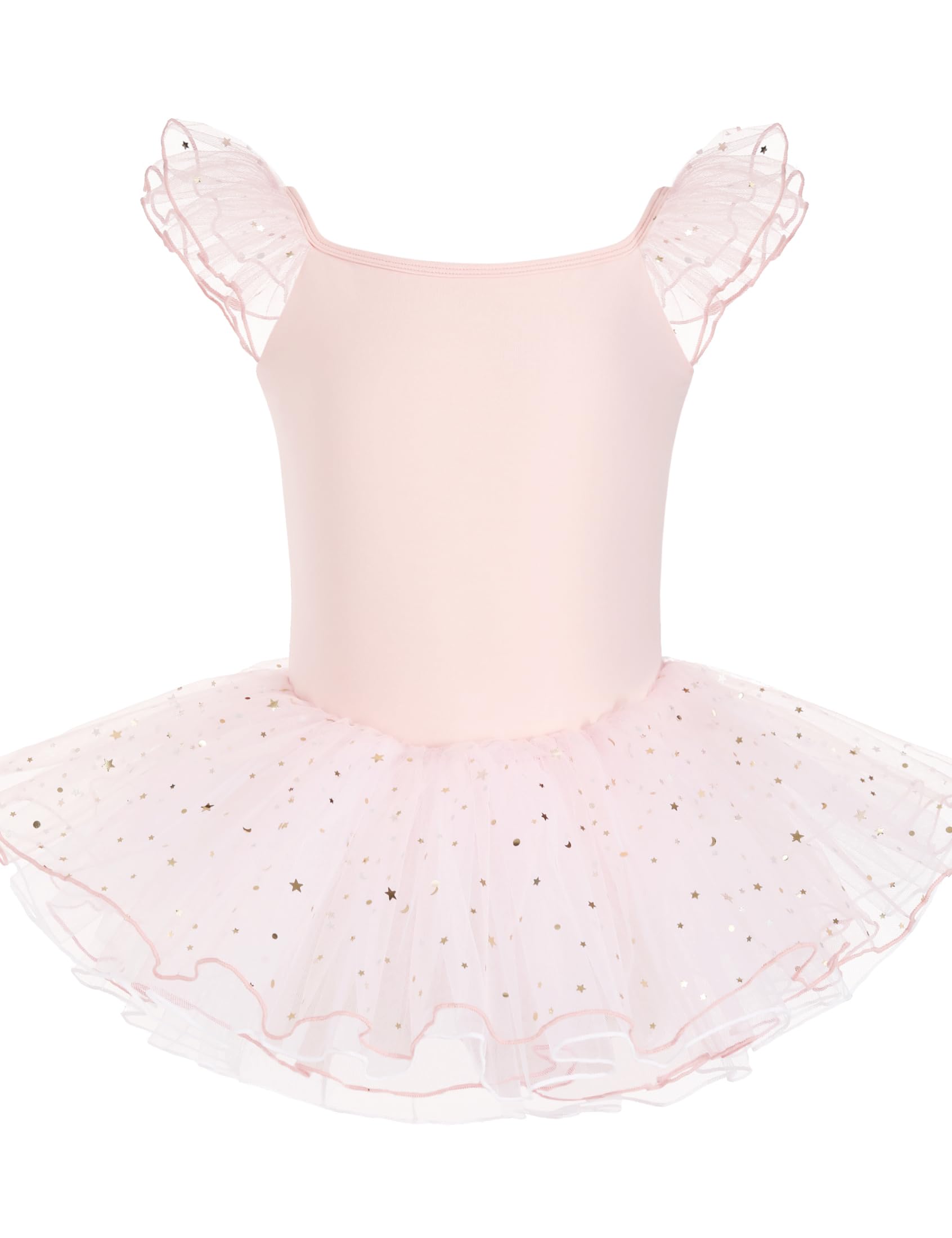 HIPPOSEUS Niña Tutu Vestidos de Ballet Maillot de Danza Gimnasia Leotardo Body Clásico para Niñas Body Traje de Baile,Y-04WDM — view 6