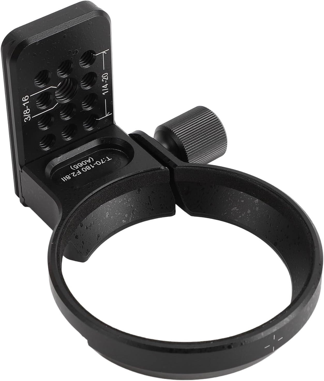 Lens Collar Tripod Mount Ring for T70 180 F2.8 Lens, 70mm Arca Type Quick Release Plate, Aluminum Alloy Tripod Collar Mount with 1/4 3/8 Inch Holes, Secure and Balanced for Profess