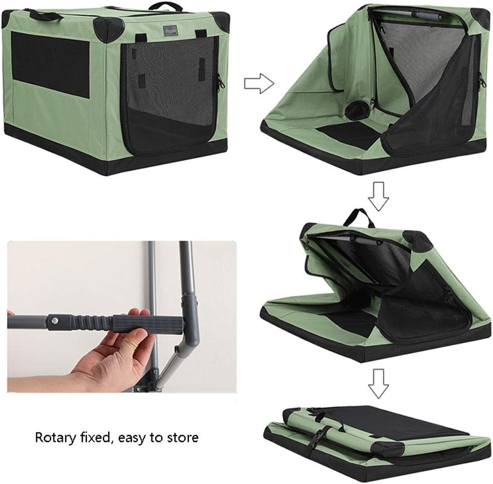 Pet Bed Car-Mounted Kennel Outing Travel Collapsible Dog Cage Pet Isolation Space Medium Large Kennel Cat House Pet Cushion Bed (S)