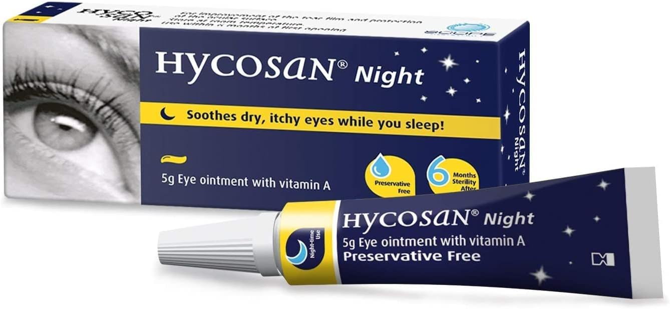 Hycosan Night Preservative and Phosphate Free Eye Ointment to Sooth