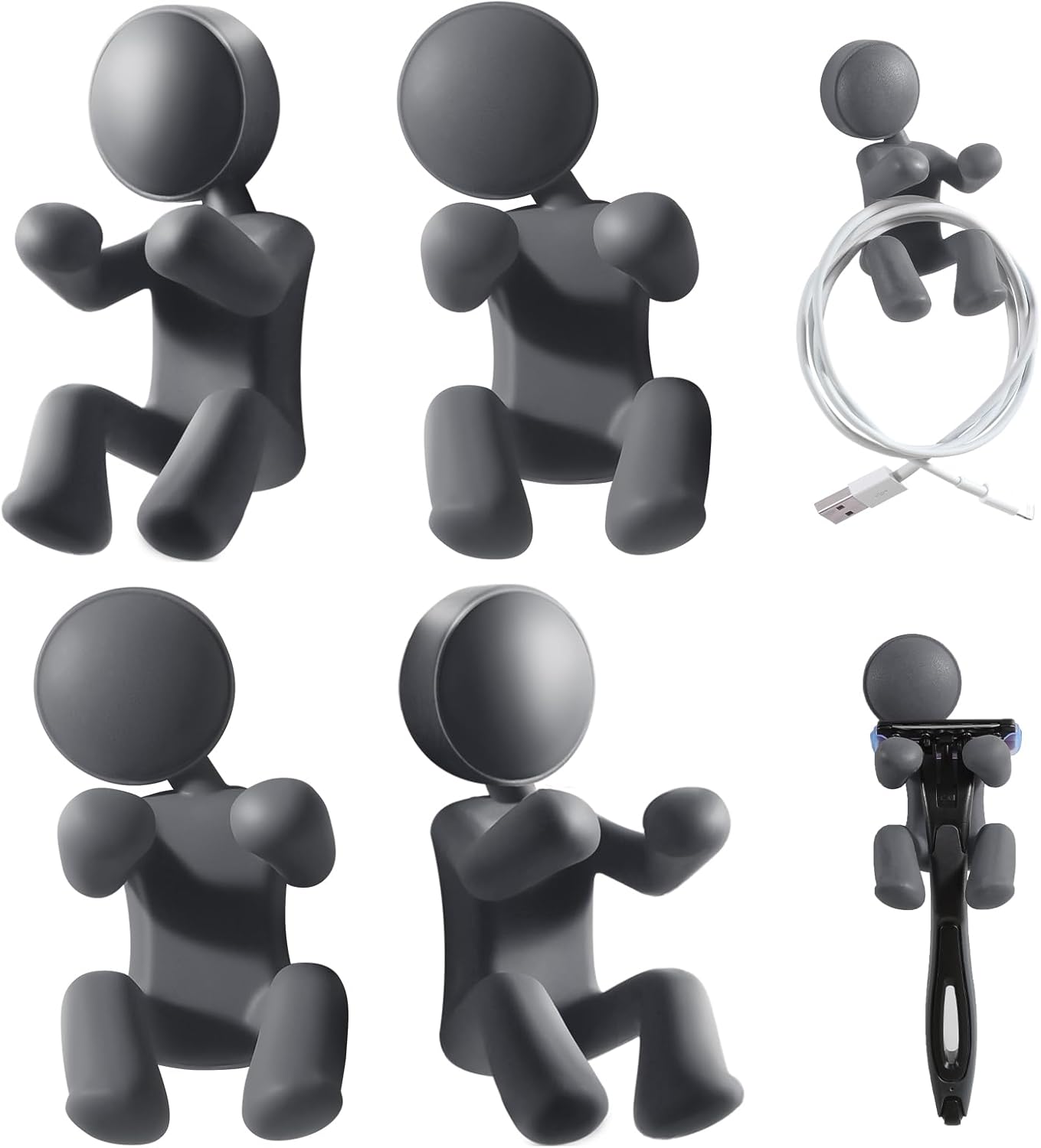 Amazon.com: Pariveca Creative Doll Silicone Hook,Razor Hooks for Shower ...