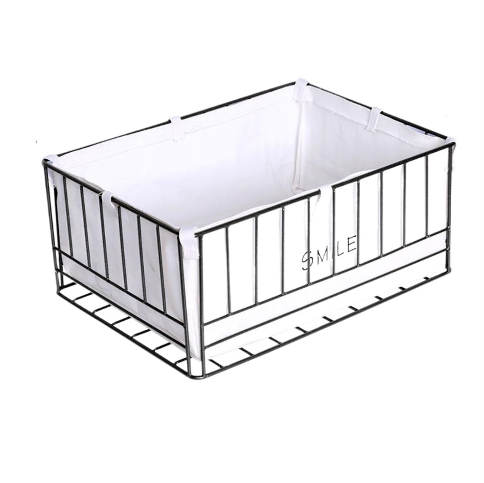 Kosmetik Make Up Organizer Einfache Korb Snack Lagerung Box Kleinigkeiten Maske Desktop Rack Schmink Beauty Zubehör(Black,30 * 20 * 13cm)
