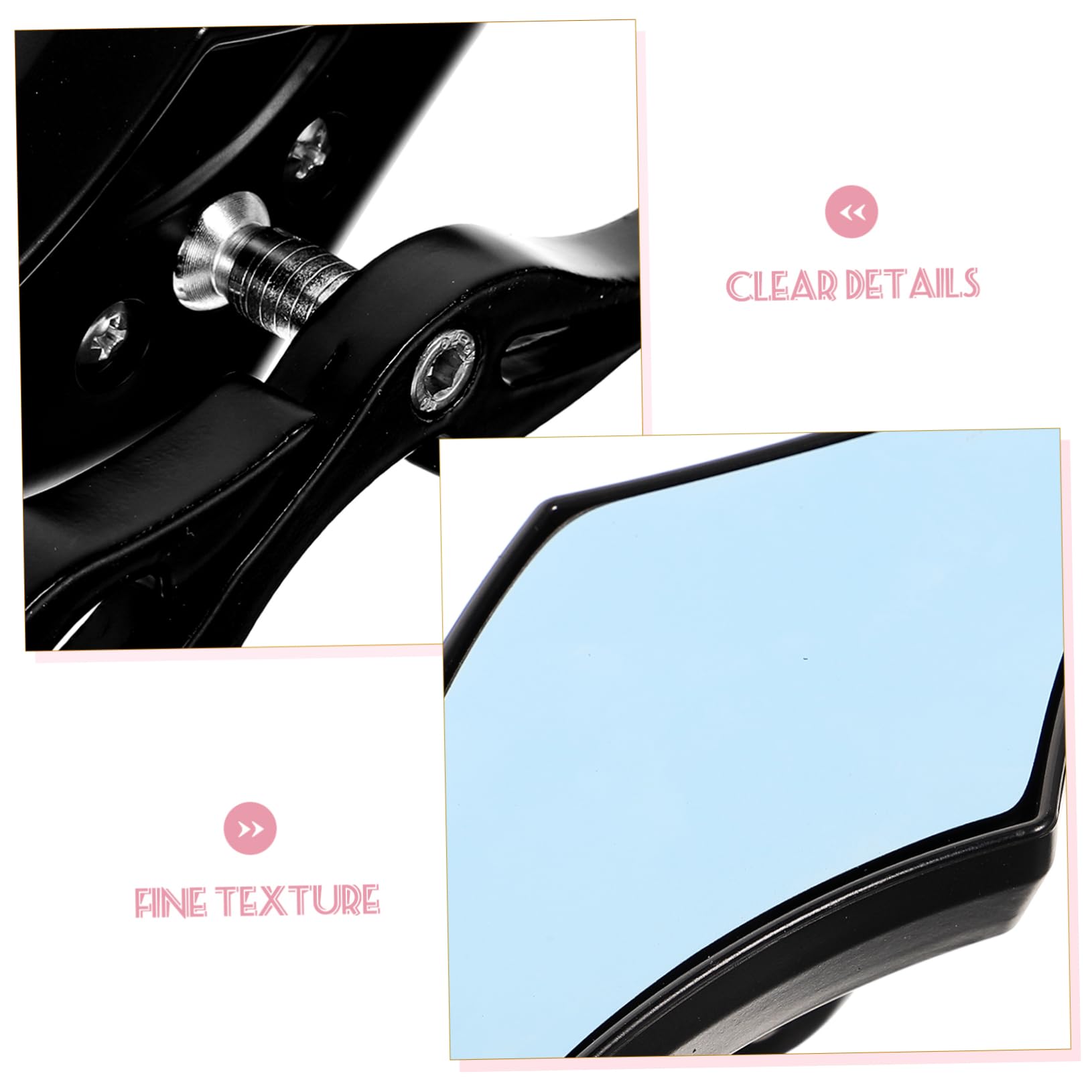 Gatuida Specchietti Retrovisori per Bici Elettrica e Motocicletta, 2 Pezzi, Nero, Abs e Vetro, Facili da Installare, Ampia Compatibilità