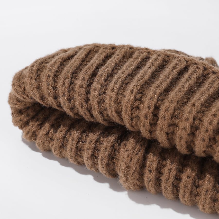 VPTMRP Bear Ear Beanie Knit Warm Slouchy Crochet Hat - Image 5