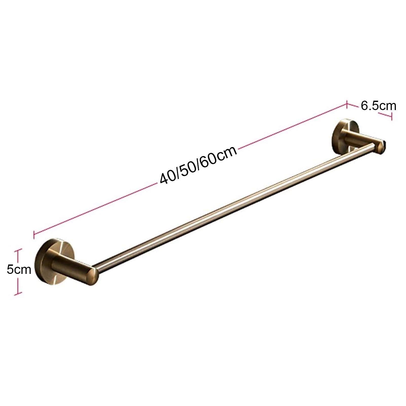 Railas de Toallas Toallas de Baño Montadas en la Pared, Rieles de Barra de Toallas Dere para Baño O Cocina Soporte para Toallas de Ducha de Montura de Pared/60Cm