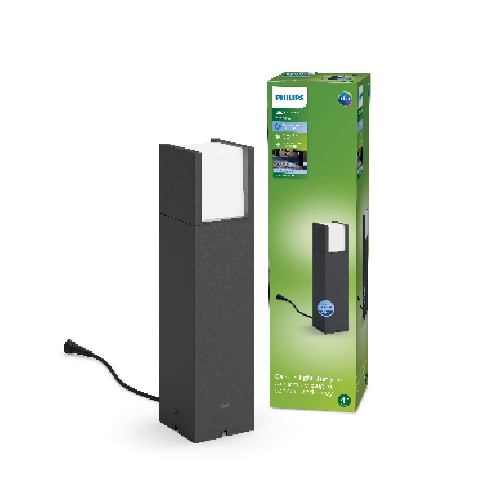 Philips borne extérieure LED basse tension Garden Link, 24W, IP44, éclairage blanc chaud 2700K, anthracite