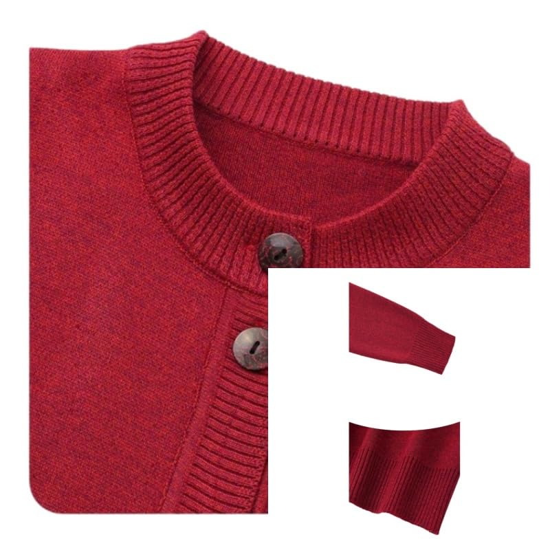 Générique Gilet Cardigan Fleuri pour Femme avec Poches Coupe Ample Fermeture Boutonnée Col Rond Manches Longues Doux et Chaud Idéal pour L'Automne et Le Bureau Au Quotidien.
