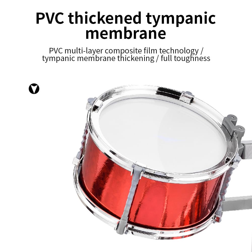 Set di batteria Batteria Jazz Drum Kit con Sgabello 7 Batterie Strumenti a Percussione Musicali per Principianti PVC ispessito Pelle di tamburo Facile installazione