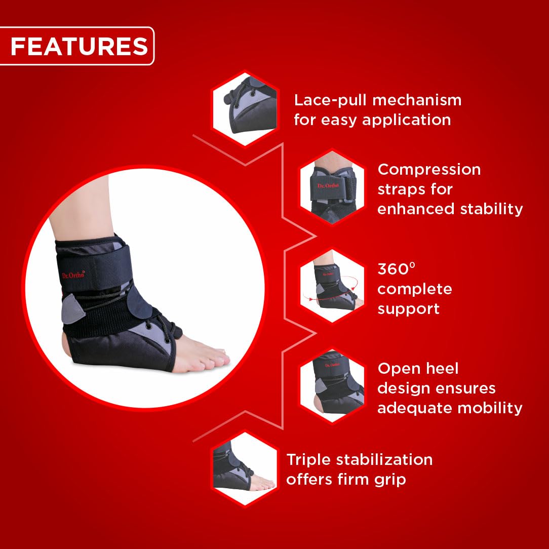 Dr.Ortho Ankle Brace Lace Up with Adjustable Strap - Image 6 thumbnail