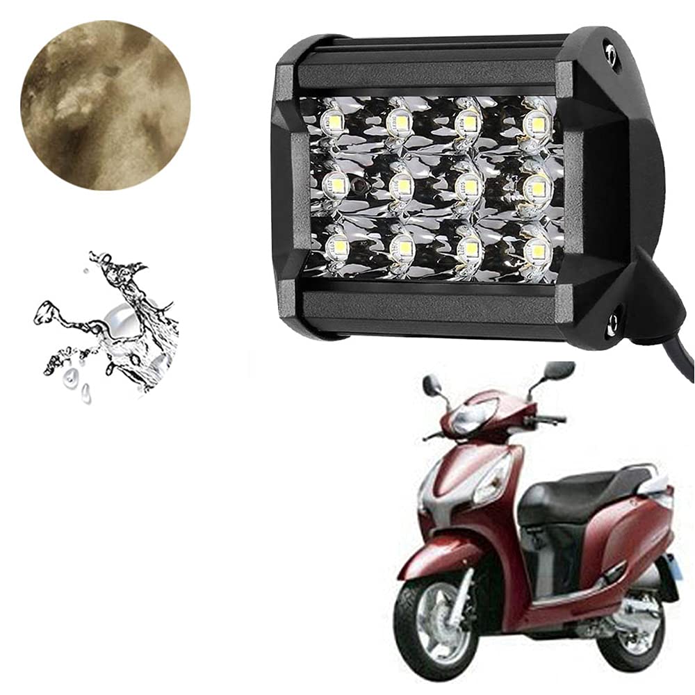 Auto Pearl 12 LED Bar Light Universal Bike Car Fog Light - Hi Power - SMD LED Bar Light for Off Roading Bikes Cars SUV ATV - Fitting For - Honda Aviator 1 PC (48W)