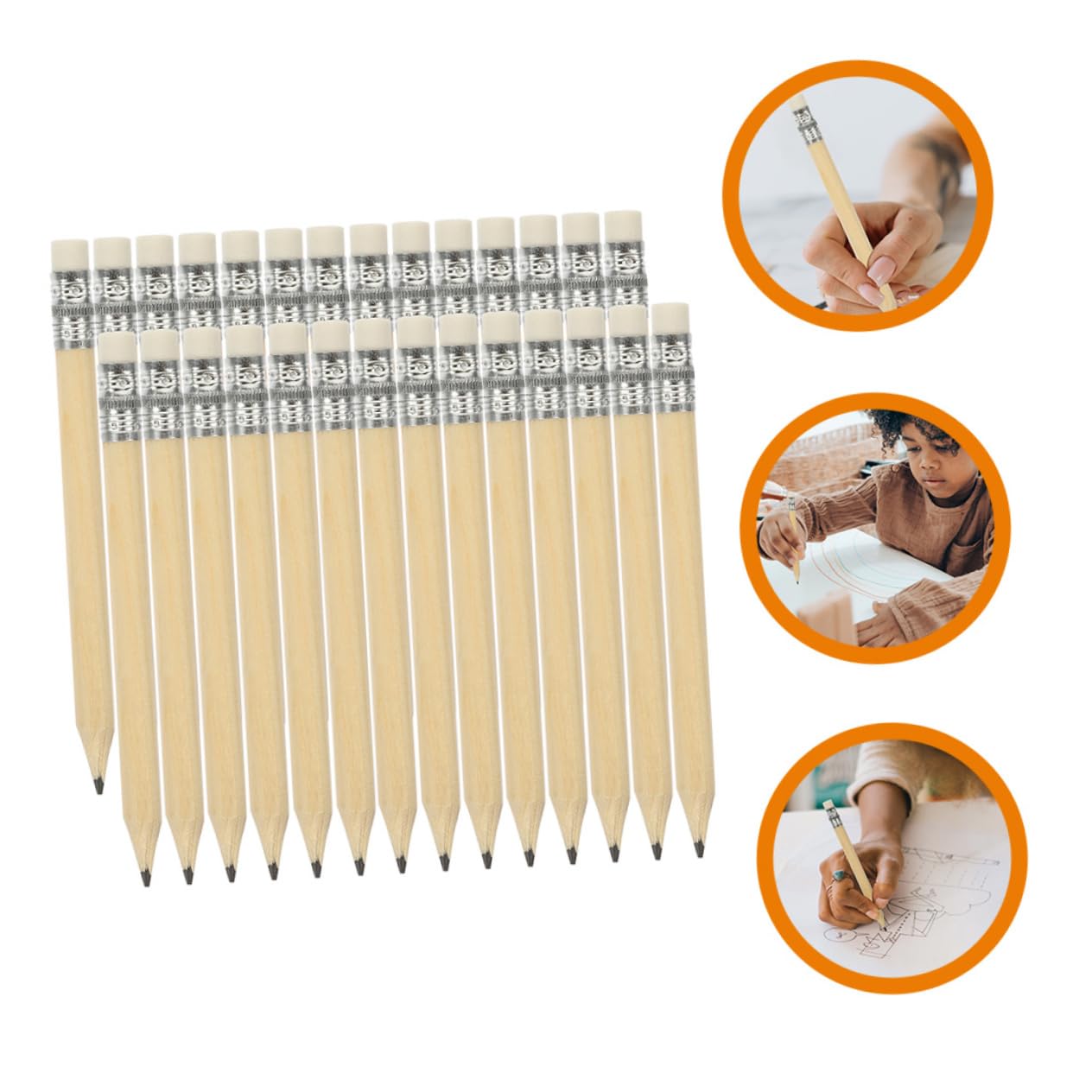 Gadpiparty 3 Sätze Runder Bleistift Künstlerbleistifte Zeichengröße Niedliche Bleistifte Schreibbleistifte Graphitstifte Kleine Kurze Bleistifte Golfbleistifte Schaft Halber 100 Stück * 3