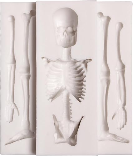 Miniatura 9 de Molde de silicona para fondant, molde para hornear de chocolate con esqueleto de Halloween para decoración de pasteles, decoración de cupcakes,