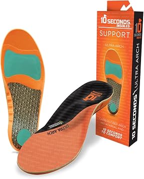 3810 Ultra Arch Support Foam Cushion Insoles for Men & Women w/Metatarsal Pad, Plantar Fasciitis Relief, Mortons Neuroma Metatarsalgia Orthotics, Heavy Impact Shoe Insert M 6, W 8