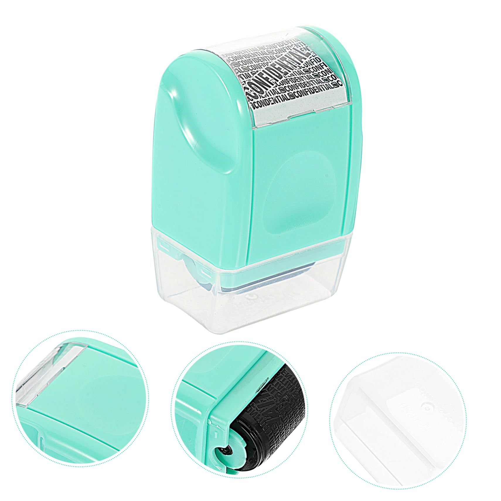 NUOBESTY 4pezzi Portable Roller Stamp Multi-function Id Stamp Per La Privacy Domestica Timbro Per Protezione Documenti Copertura Codice Illeggibile Per Fatture e Documenti Personali