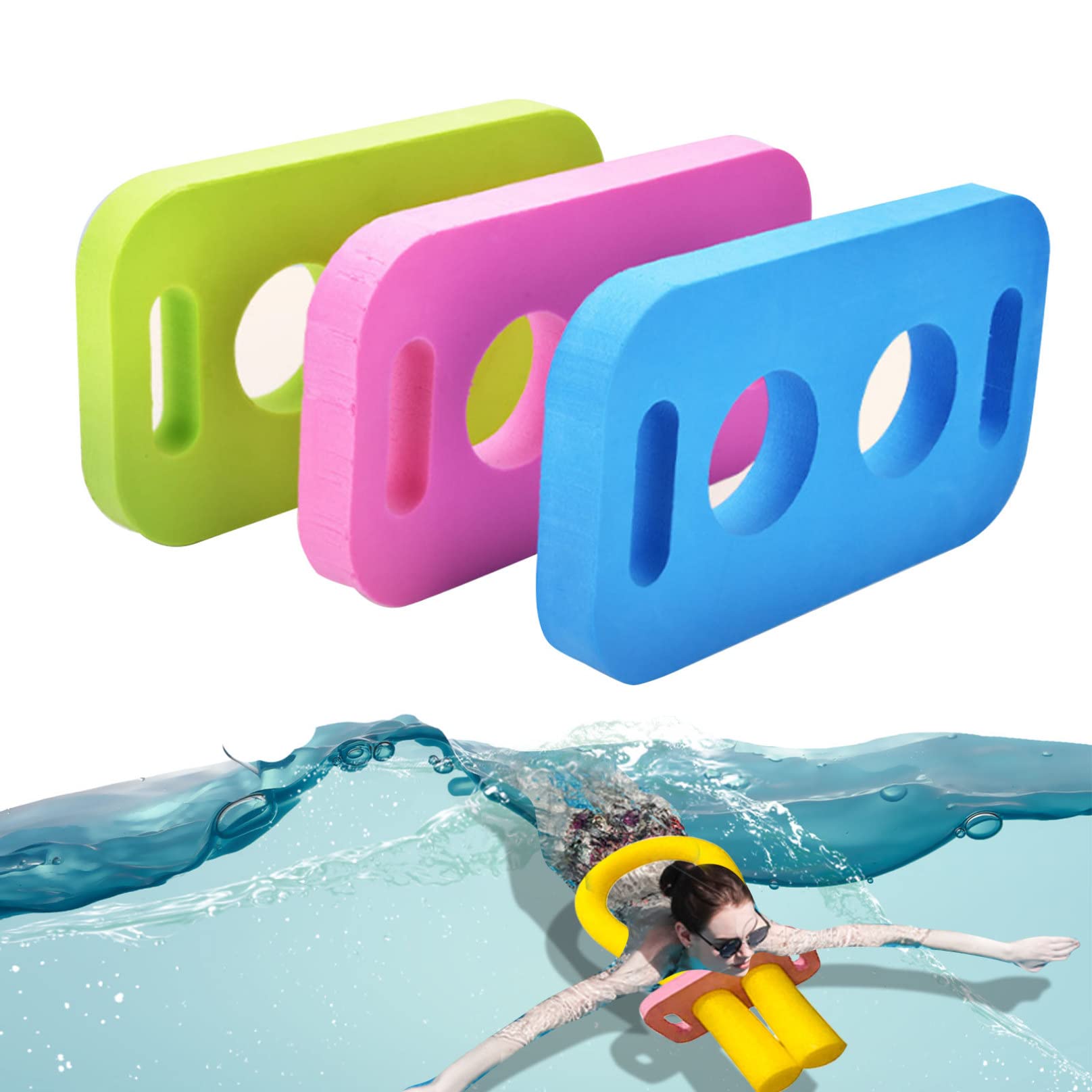 Connettore per Noodle per Piscina 3 Pezzi, 2 Fori, 3 Colori, connessione per Noodle da Nuoto
