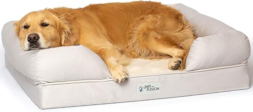 PetFusion Ultimate - Cama para perro, espuma viscoelástica ortopédica, múltiples tamañoscolores, almohada de firmeza media, forro impermeable,