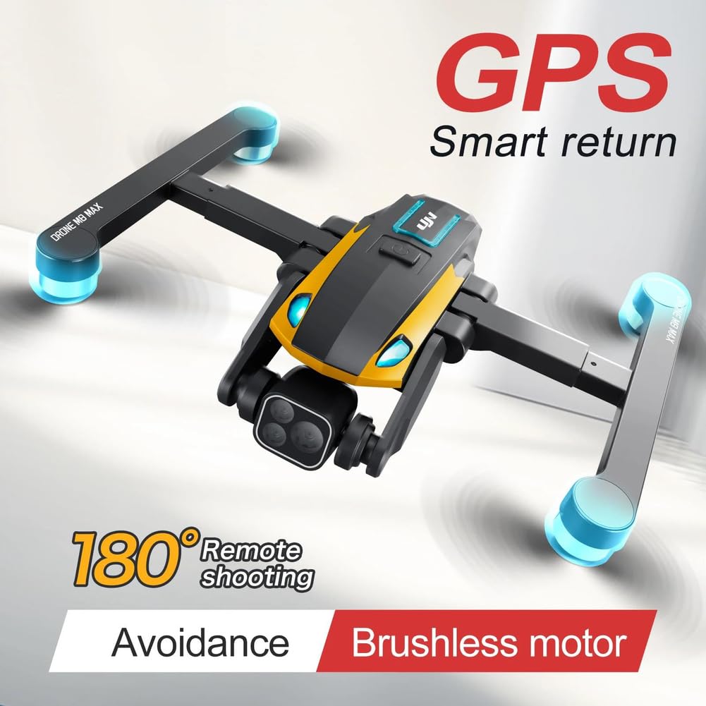 Drone GPS m8pro RC 4k Profesional con cámara Gran Angular HD 1080p, helicóptero Plegable, WiFi, FPV, retención de Altura, Juguete de Regalo