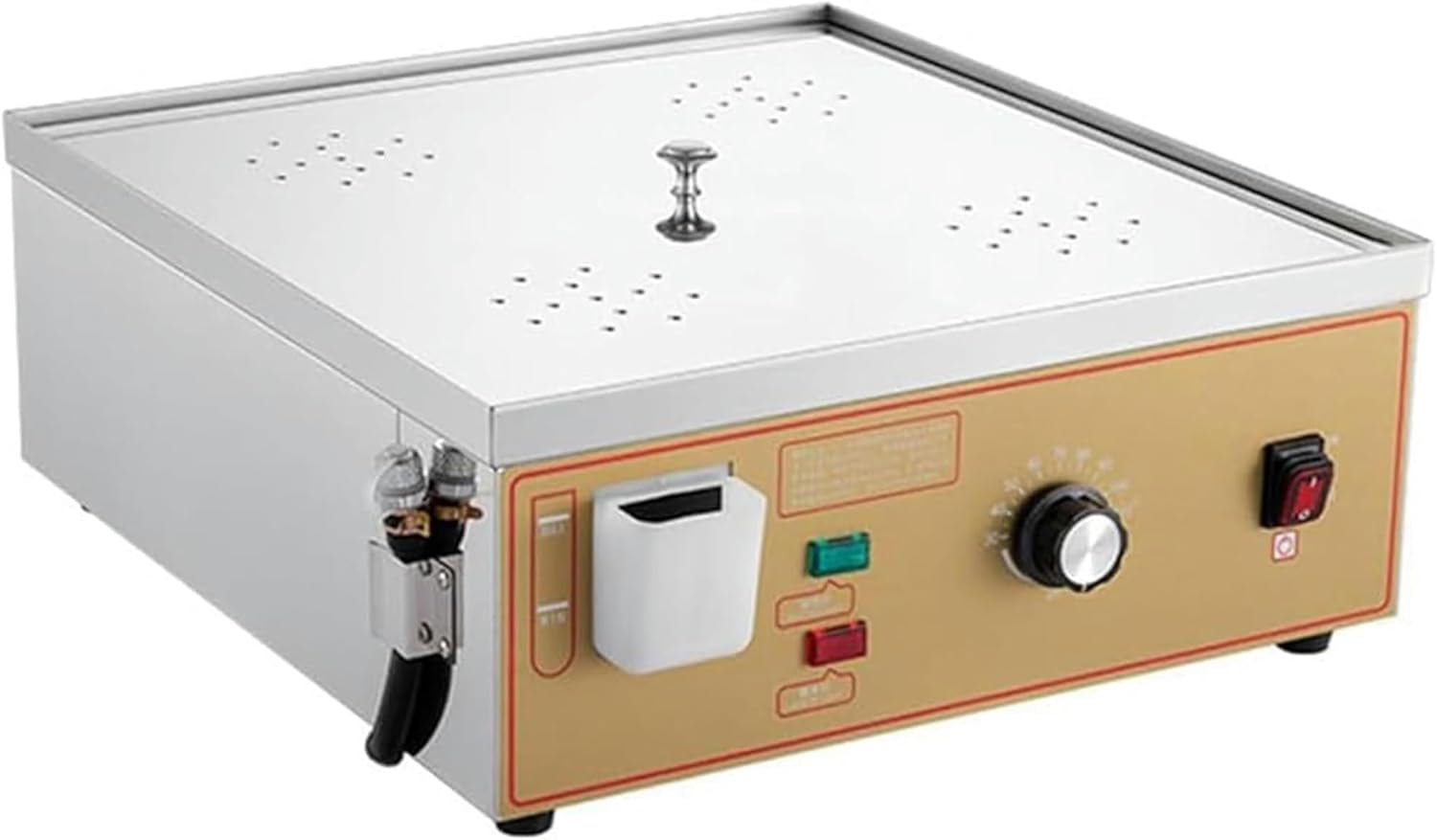 Commercial Steamed Buns Machine, 4-Hole Stainless Steel Food Steamer, 30-110℃ Temperature for Breakfast Shops, Canteens, Restaurants,Silver