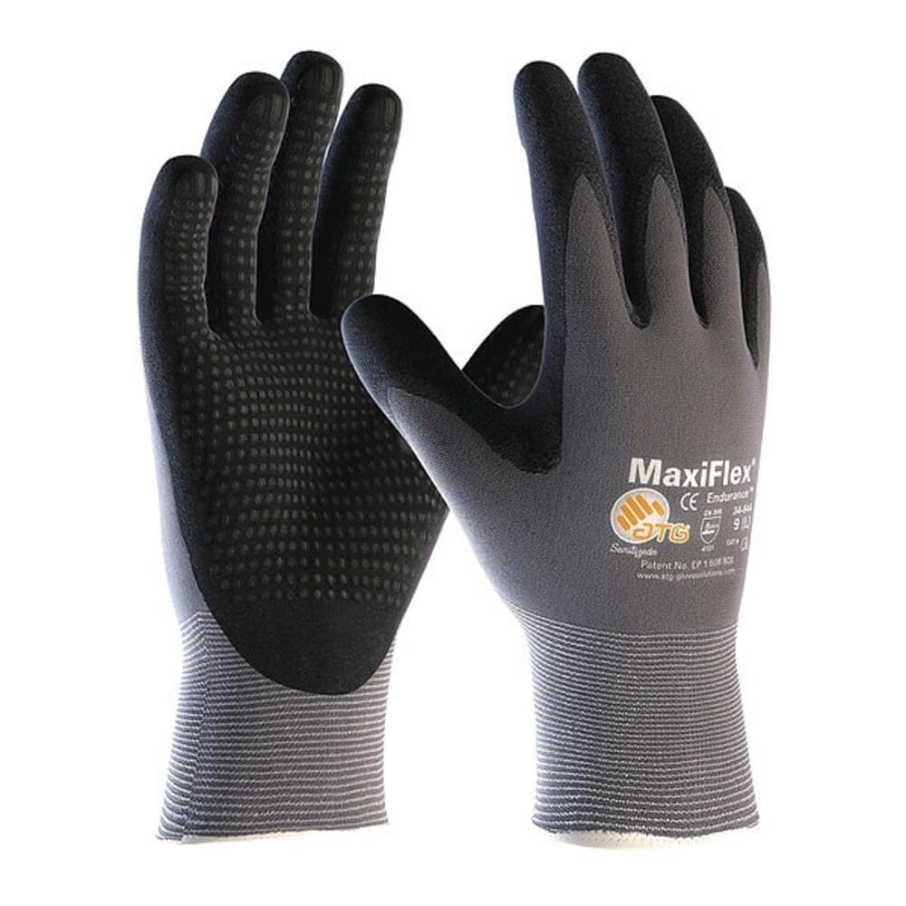 MaxiFlex Endurance 34-844/XL Seamless Knit Nylon Glove with Nitrile Coated Micro-Foam Grip on Palm and Fingers, Micro Dot Palm (Pack of 12)