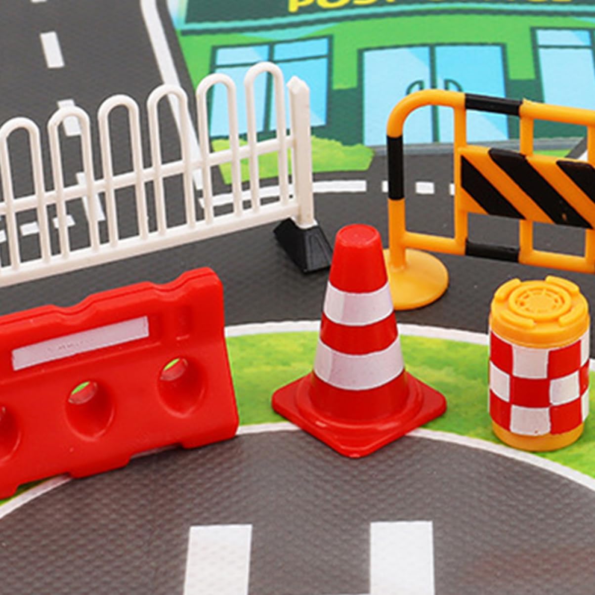 Abaodam 27 Pièces Panneau De Signalisation Jouets Miniatures Jouets Magnétiques Plaques De Rue pour Les Enfants De Barricade De La Circulation De Chantier Plastique