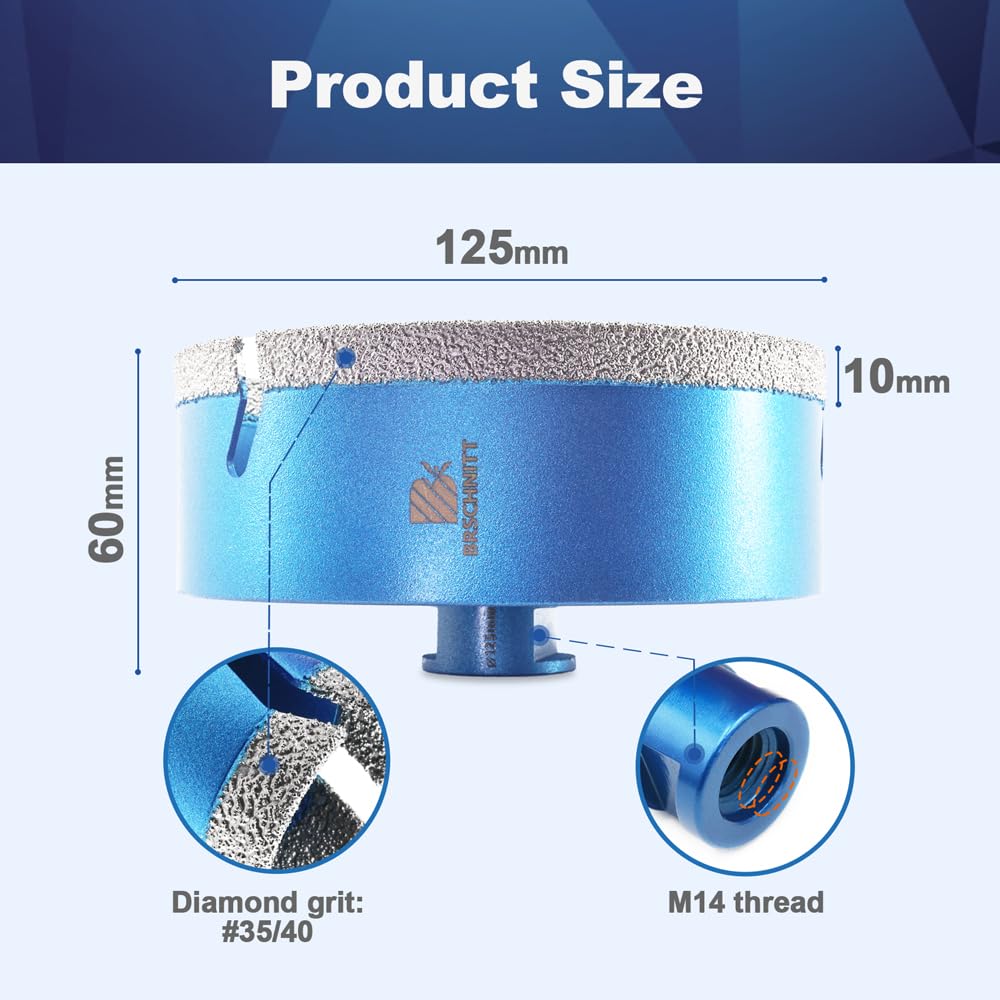 M14 - Broca de diamante para azulejos (125 mm)