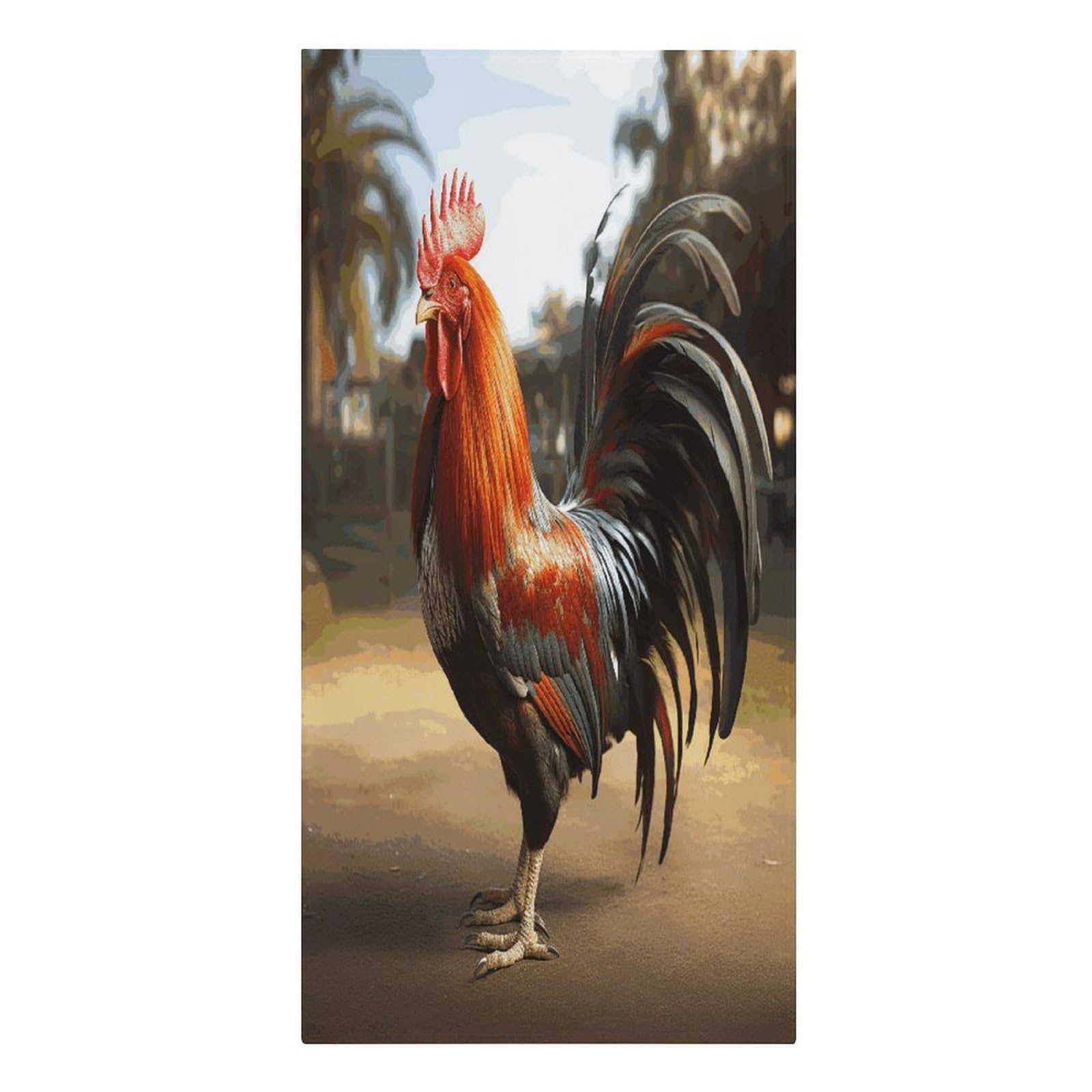 FekiLoot Proud Rooster Towels Soft Oversized Beach Towels Absorbent Sand Free Bath Towel Travel Compact Swim Towels Lightweight Quick Dry Pool Towel Large Beach Blanket 30" X 61"