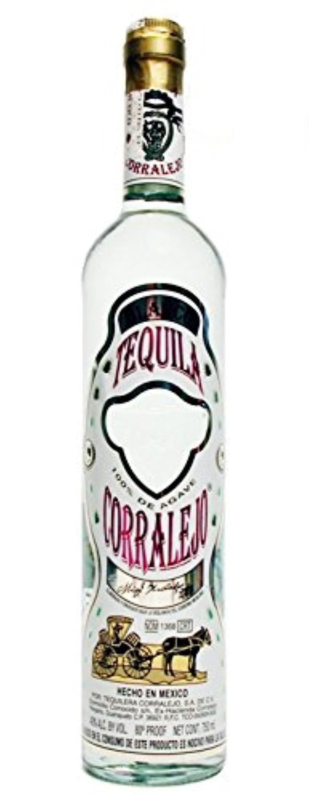 Corralejo Tequila Blanco | Miniatur Flasche | Premium | Zu 100% aus blauen Agaven | Kristallklarer, ungelagerter | Als Sommerdrink mit Grapefuitlimonade | 38% Vol. | 100ML