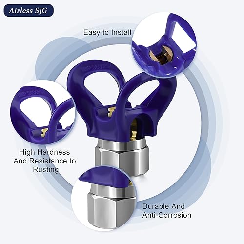 Miniatura 4 de Airless SJG 3 puntas de pulverizador de pintura, punta de pulverización reversible, boquillas de pulverización sin aire, piezas de máquina de