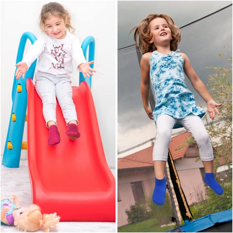 Socks with Grips Ankle Socks for Toddler Low Cut Athletic Socks for Sports Games_10-15 Years_Multi_3 1