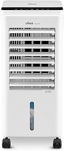Ufesa Narvik Evaporative Air Conditioner, 65W, Cold Function and Fan, 3 Speeds, 3 Modes, Touch Panel, 5L Reservoir, 12h Ti…