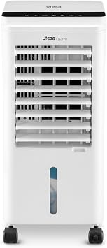 Ufesa Narvik Evaporative Air Conditioner, 65W, Cold Function and Fan, 3 Speeds, 3 Modes, Touch Panel, 5L Reservoir, 12h Timer, Washable Filter, 2 Ice Blocks, Remote Control