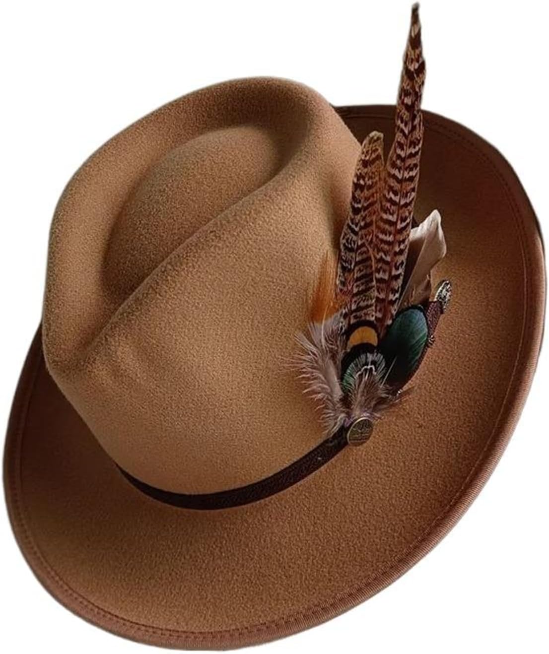 Suede Fedora Hat Men's Hat Retro Jazz Hat Role-Playing Cap