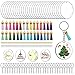 MILAIUN 230 Pcs Porte Clef Personnalisé, DIY Porte-Clés Transparent Vierge en Acrylique, Porte Cle pour l'Organisation des Clés, Couleurs Assorties, Signer