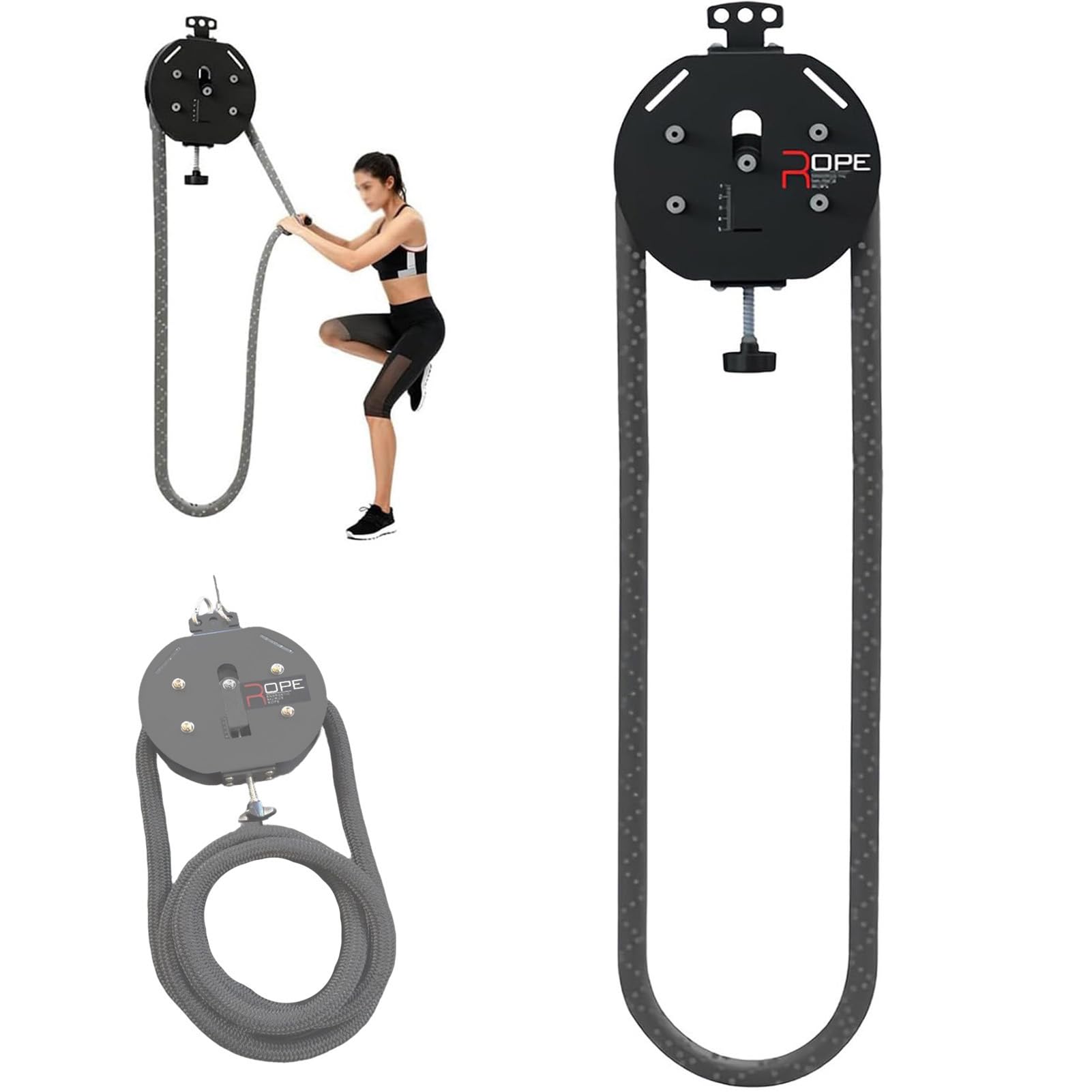 LSRFXF Endless Rope Trainer Pulley Cable Machine, Hang To Exercise Home Gym Equipment, Resistance Trainer Machine for Grip Arms Back Body Coordination Exercises