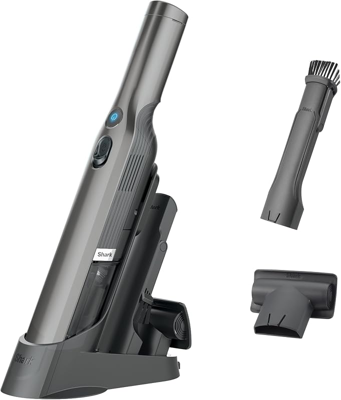 WV201 WANDVAC Handheld Vacuum, Lightweight at 1.4 Pounds with Powerful Suction, Charging Dock, Single Touch Empty and Detachable Dust Cup,Graphite, Slate | Lightweight at 1.4 Pounds with Powerful Suction, Charging Dock, Single Touch Empty and Detachable Dust Cup