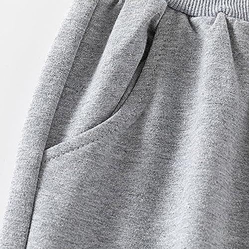 Toddler Boys Spring Sweatpants Solid Color Active Jogger Pants Kids Elastic Waist Pull on Pants with Pockets4