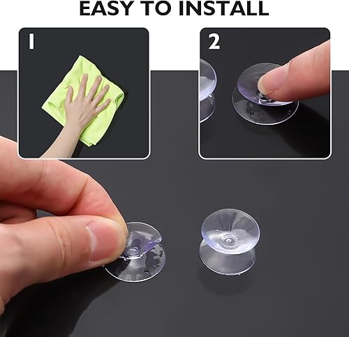 Miniatura 6 de Alipis 10 piezas de plástico transparente parachoques resistentes ventosas para vidrio transparente PVC ventosas de plástico de dos caras ventosas