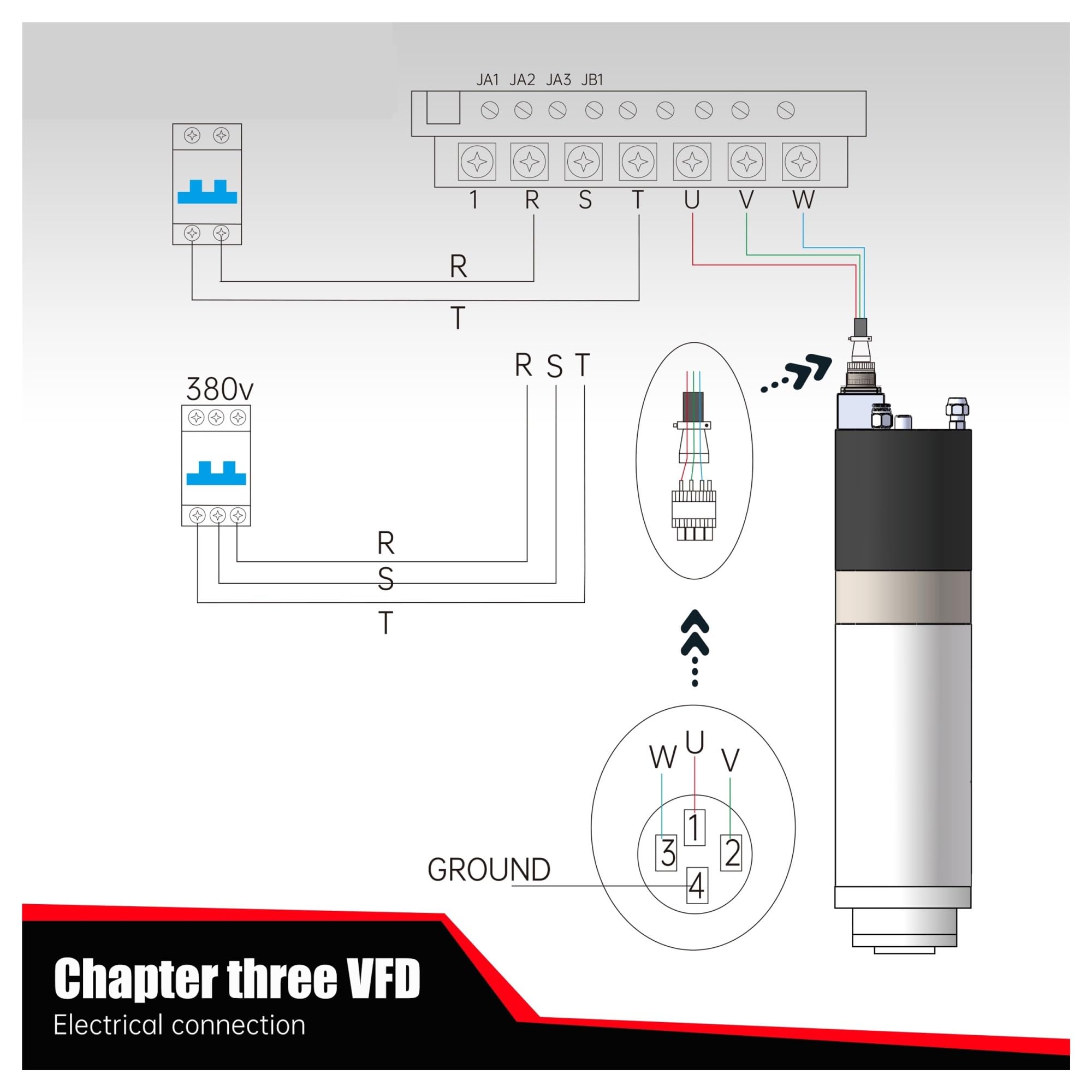 3,2 KW BT30 12000 U/min Automatischer Werkzeugwechsel ATC-Spindelmotor Werkzeughalter Wasserkühlung Gekühlt for das Fräsen von Metall-CNC-Fräsern(with Inverter,220/V)