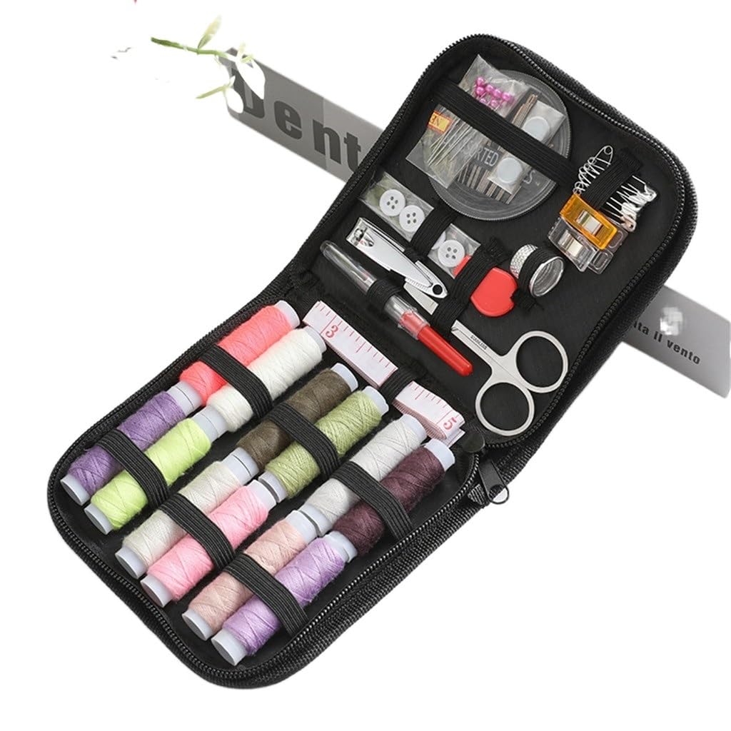 Caja de Costura portátil Kit de Costura Diaria para el hogar Mini Kit de Costura en Caja Costura para el hogar Kit de Costura