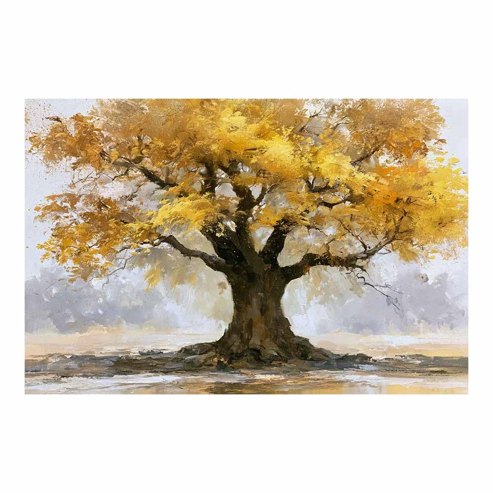 HOQIU Tree Wall Art Glowing Whites tree artwork, home canvas prints, for Bathroom Living Room Bedroom(Multicolor)-60x80cm Unframed