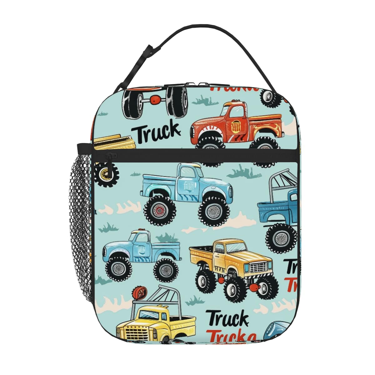 OSAM SPACE Car Lunch Bag for Kids Girls Boys Insulated Lunch Box for Women Men Cute Truck Lunch Tote Bag Reusable Cooler Bag for School Picnic Travel Camping