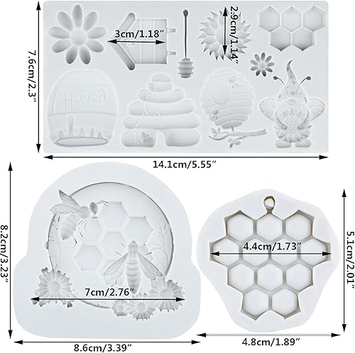 Miniatura 2 de Lingzhi Moldes de silicona para fondant de abejorro, girasoles de miel, moldes para decoración de pasteles, decoración de cupcakes, chocolate,