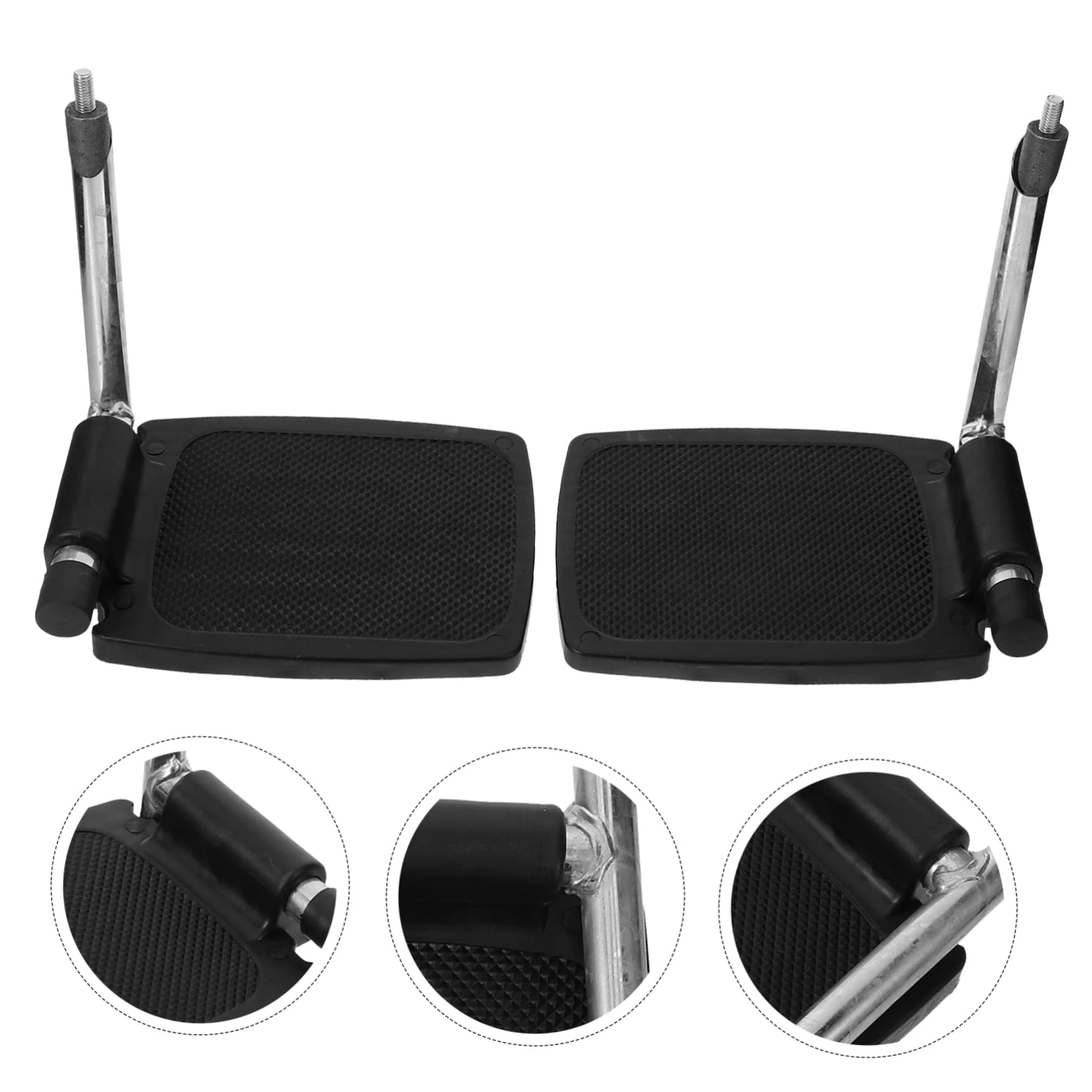 Reposapiés de Repuesto para Silla de Ruedas, Aleación de Aluminio, Negro, Soporte, Antideslizante, para Uso Diario
