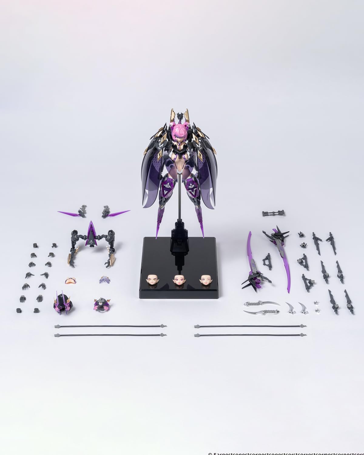 Pipigirl 1:10 Mech Action Figures, Starflower Black IRIS, Mecha Musume, Height 7.87 inch Collectible Mecha Action Figures Kits