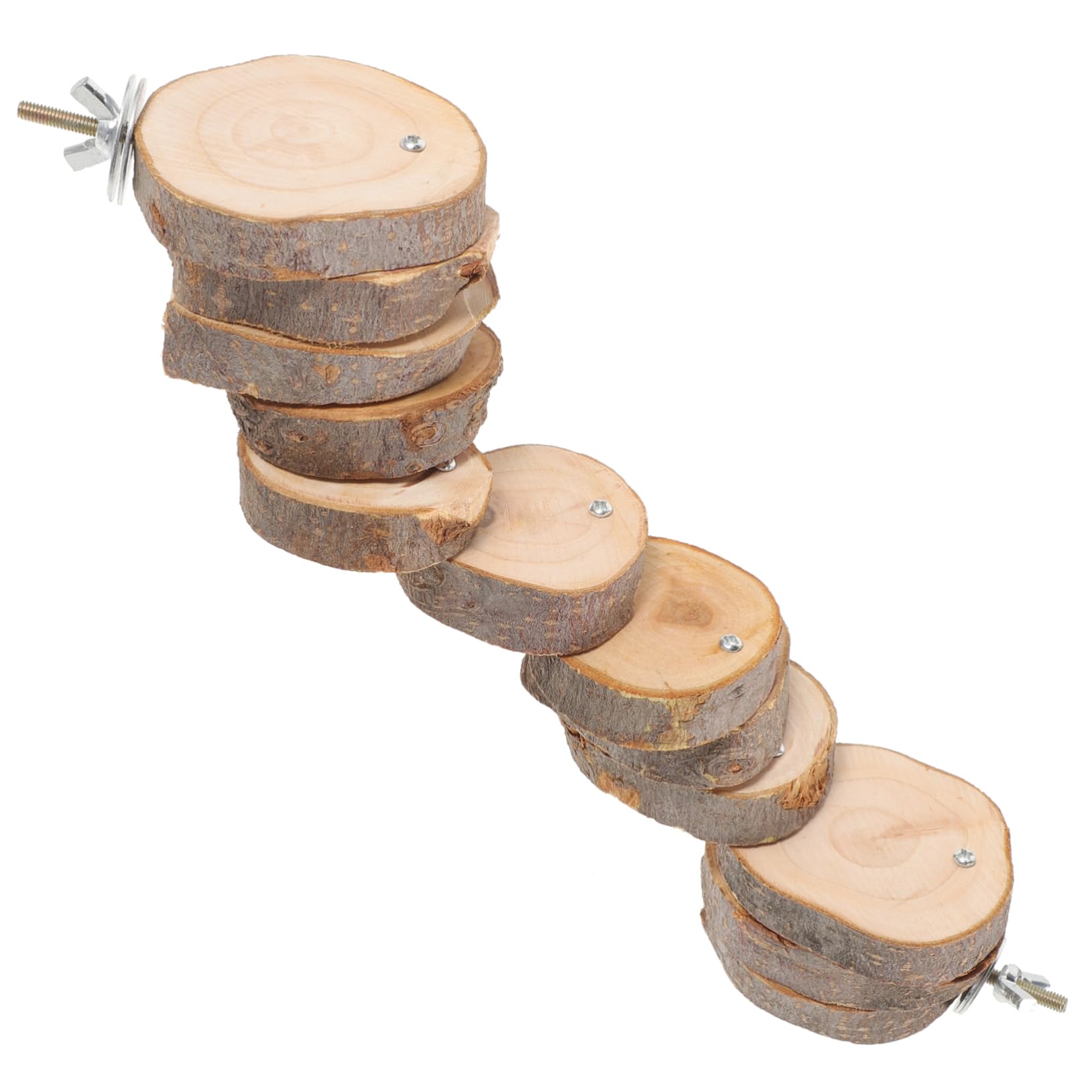 GALPADA Wooden Hamster Climbing Ladder Bird Perch for Parrots Cockatiels and Pets for Play and Exercise Stimulates Motor Skills and Decorates Cage