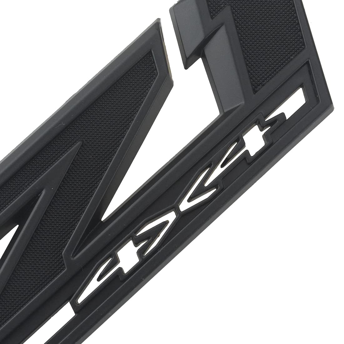 Lot de 2 badges 3D de rechange pour Silverado 1500 2500HD 2019-2022 Z71 4 x 4 (noir mat)