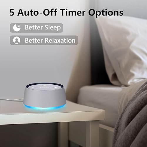 Miniatura 5 de Máquina de sonido con 30 sonidos relajantes, máquina de ruido blanco, luz nocturna de 12 colores para bebés, adultos, niños, máquinas de dormir, 36