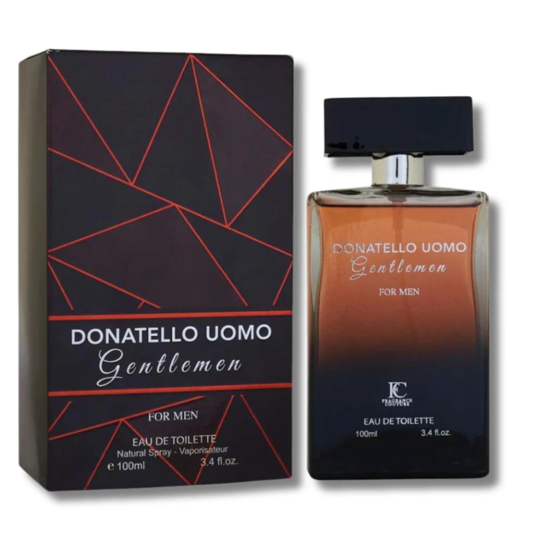 Donatello UOMO Gentleman For Men, Amber Woody fragrance for Men. Eau de Toilette Cologne 3.4 Oz EDT Spray